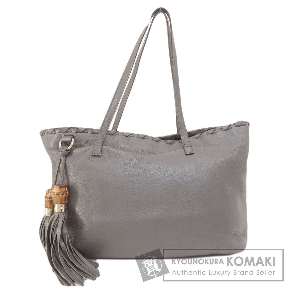Gucci Bamboo Tassel Tote Bag Leather
